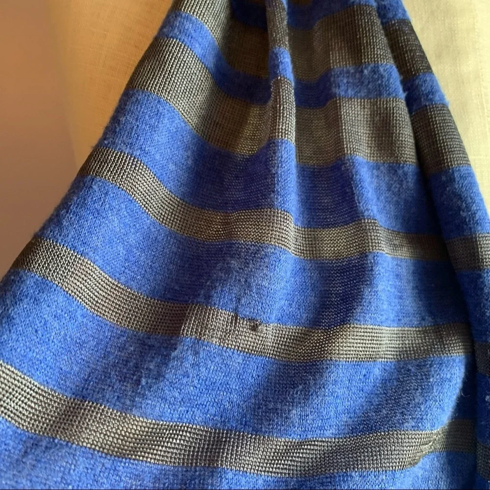 GAP blue stripe scarf & Preview green and black zig zag pattern extra long